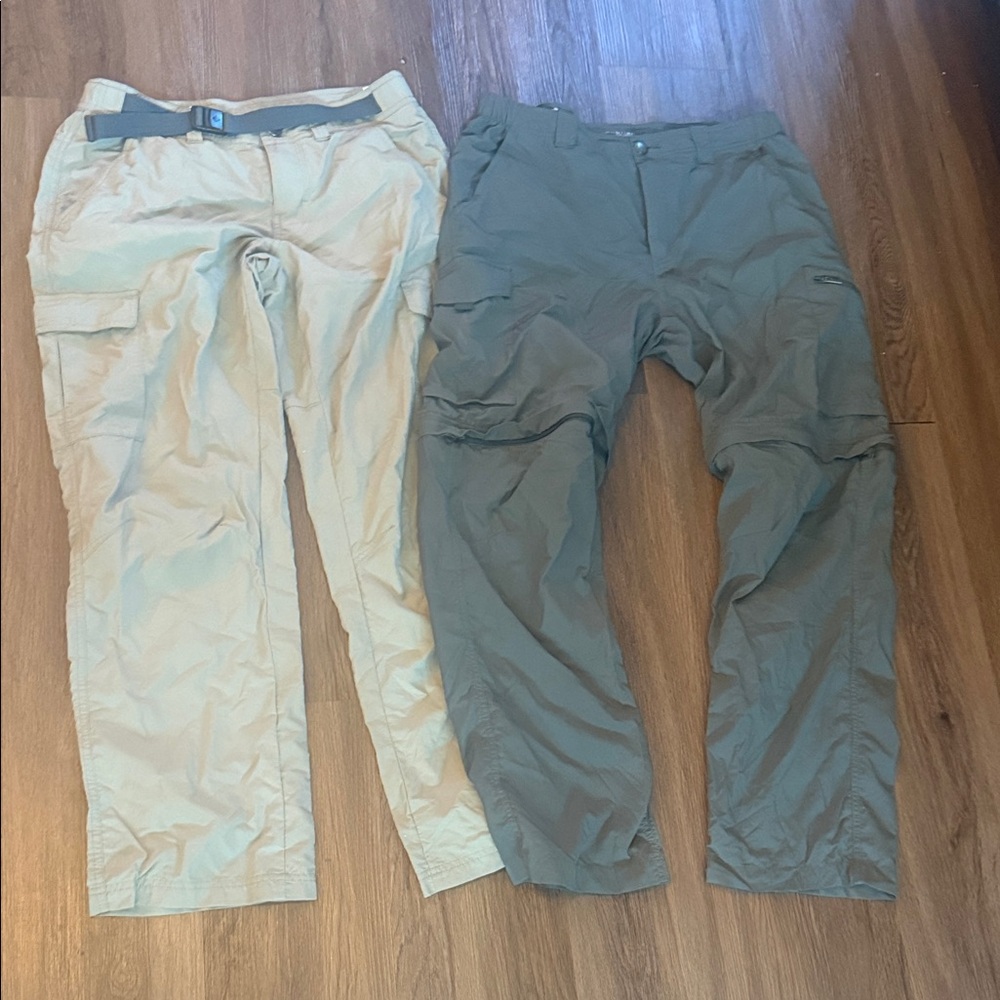 Columbia Omni-Shield Khaki Cargo Pants - Khaki Men’s Lot of 2 34 X 30 pants